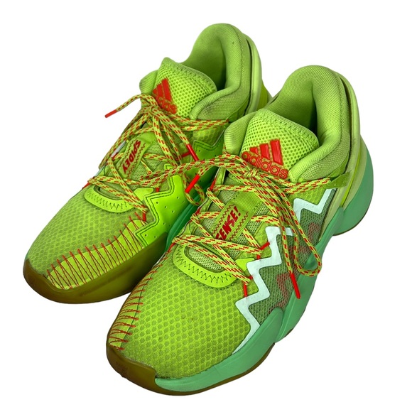 Adidas Marvel × D.O.N. Issue 2 Spidey Sense Neon Green Basketball Shoes Size 5 - Picture 5 of 12